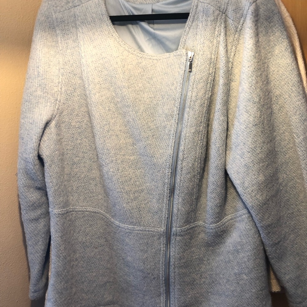 Isaac Mizrahi Live! Boucle Peplum Motorcycle Jac